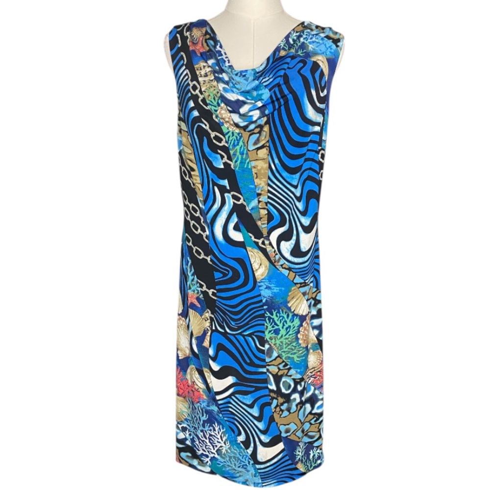 Cache sleeveless sheath dress, size Large (L)
